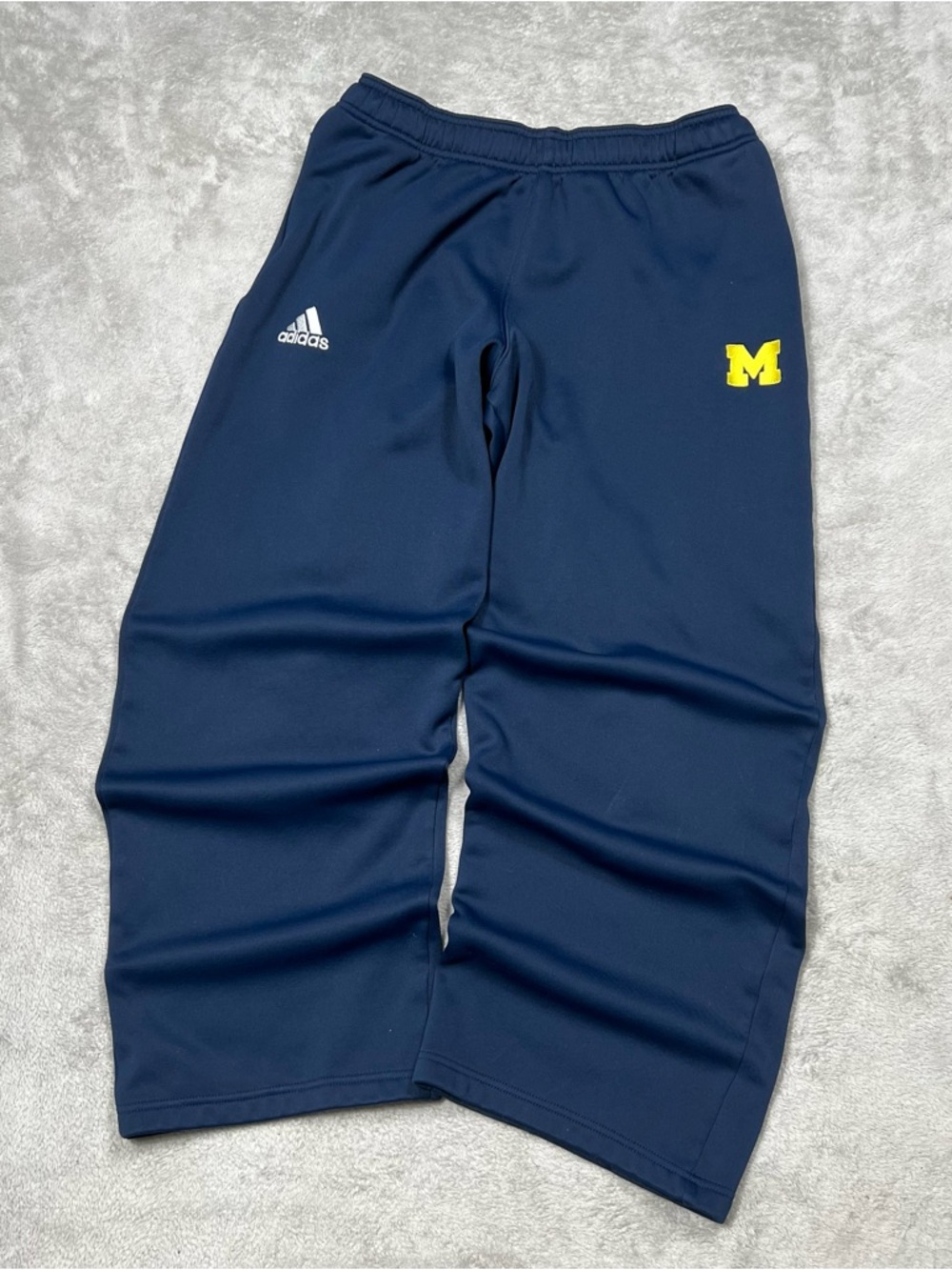 Adidas Michigan Wolverines Baggy Sweatpants Mens S Navy Athleisure Loose Fit Y2K
